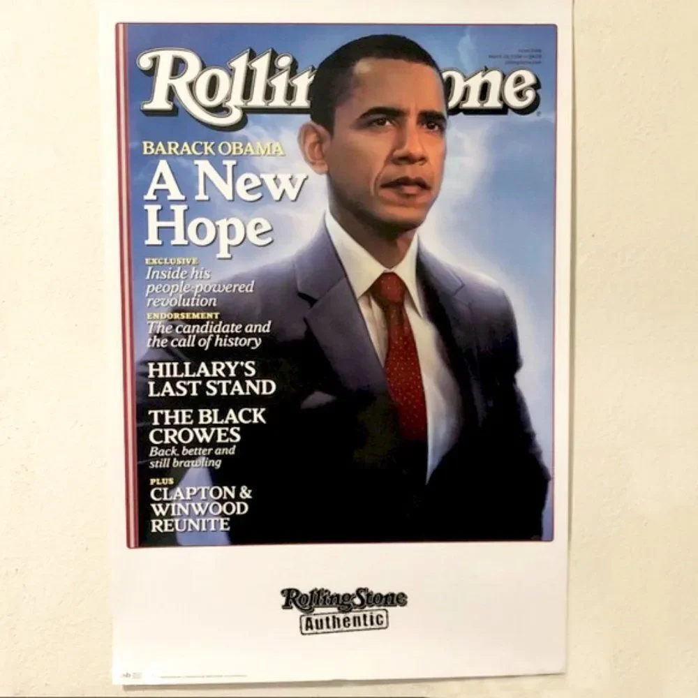 🔮 5/$25 2008 Rolling Stone Barack Obama‎ Poster